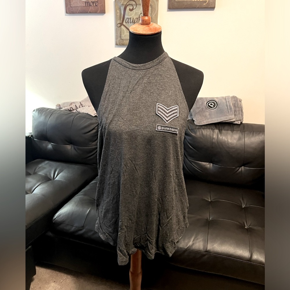 Pure Barre Tank w/chevron patch